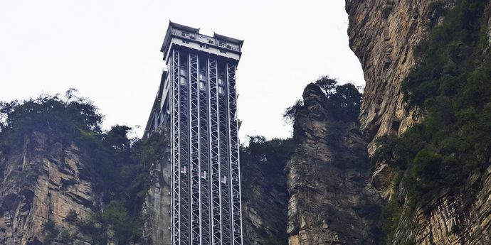 Самый высокий наружный лифт: Bailong Elevator