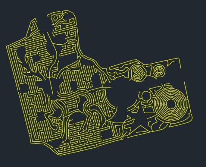 Схема дорожек лабиринта Yancheng Dafeng Dream Maze
