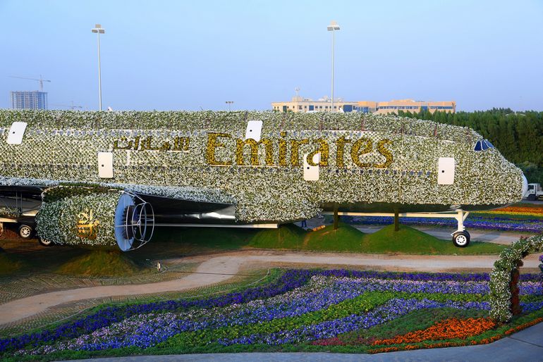 Самая большая цветочная композиция: Airbus A380