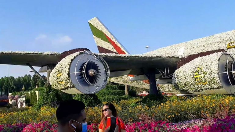 Самая большая цветочная композиция: Airbus A380
