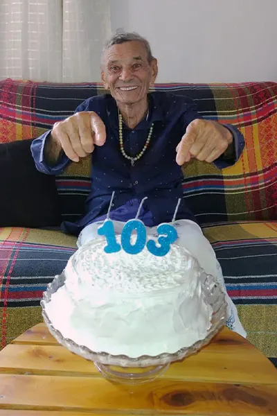 Маноэль в свой 103-й день рождения